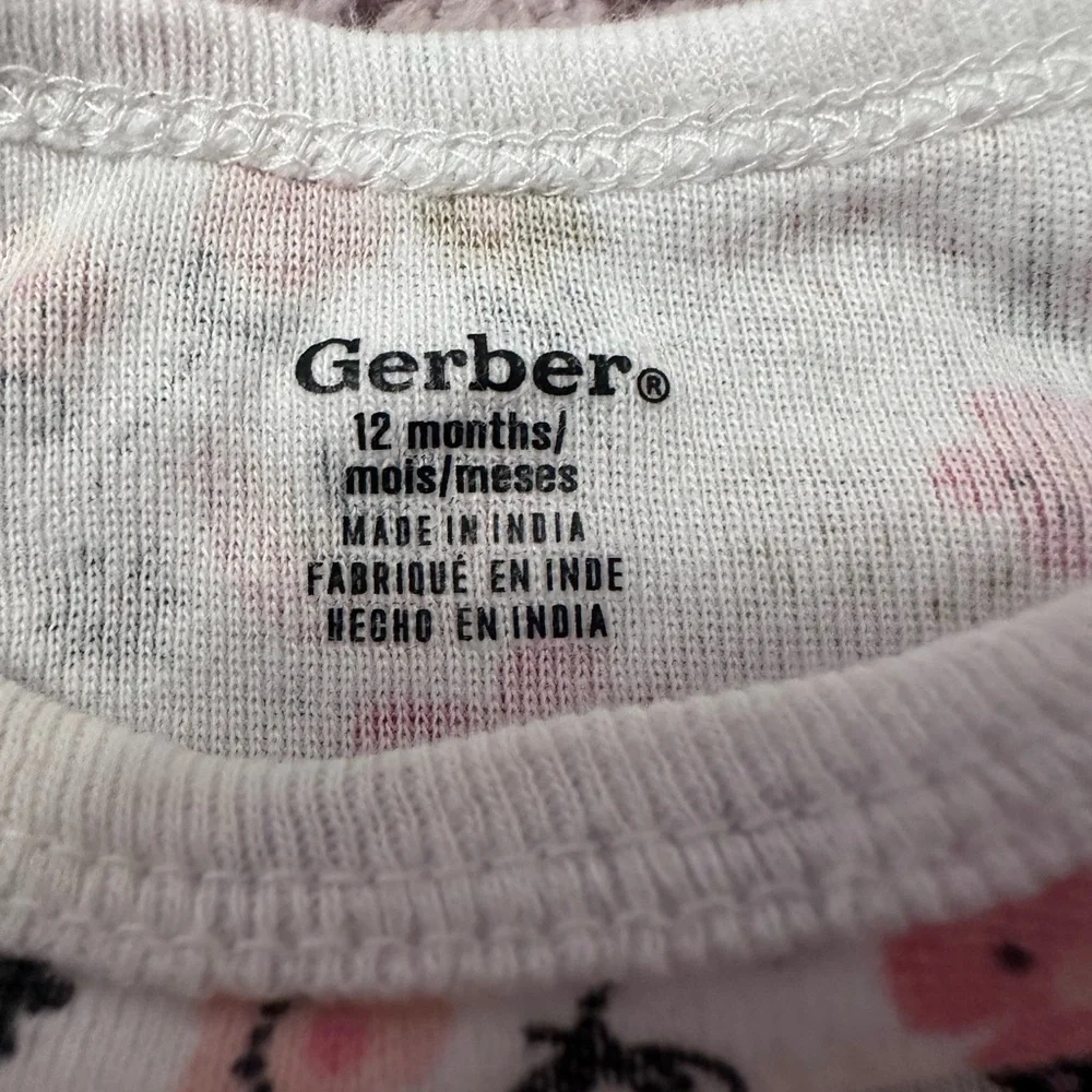 Gerber 12M Baby Girl Bundle Floral Rainbow 6pc